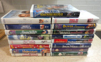 Lot of 17 Vintage Disney Family/Children VCR Clamshell Movies