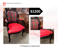 Leather and Tartan Antique Chair (SOLD)