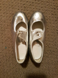 Silver tap dance shoes kids size 11