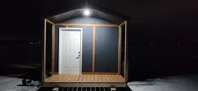 FOR SALE CUSTOM 10' x 20' ICE FISHING SHACK, View more