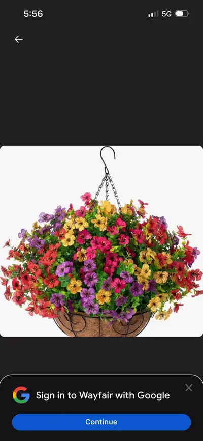 New Artificial hanging flower basket plants, View more