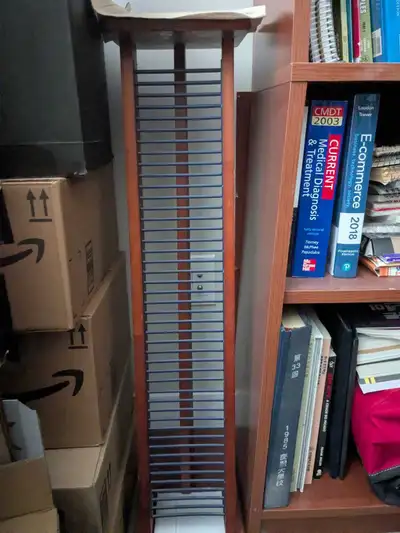 Anyone have a collection of CDs they need to store? You can organize them into these. They're old bu...