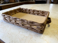 Vintage Pyrex Wicker Serving Tray, for Lasagne Pan