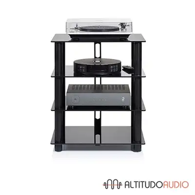 Norstone Epur 4 Hi-Fi Cabinet 4 Shelves Rack Black Satin, View more