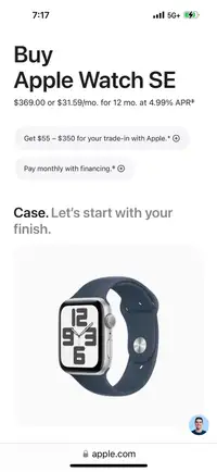 Apple watch se 44 mm silver with 1 year official apple warranty
