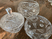 Various Fruit Glass Crystal Bowls (3)