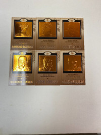 2001/02 McDONALDS PRISM GOLD  6 CARD HOCKEY GREATS SET - Mint