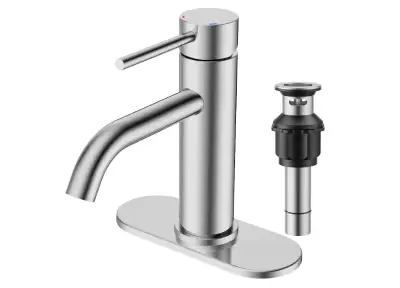 Brand new brushed nickel bathroom faucet for sale. Single hole, single handle basin, stainless steel...