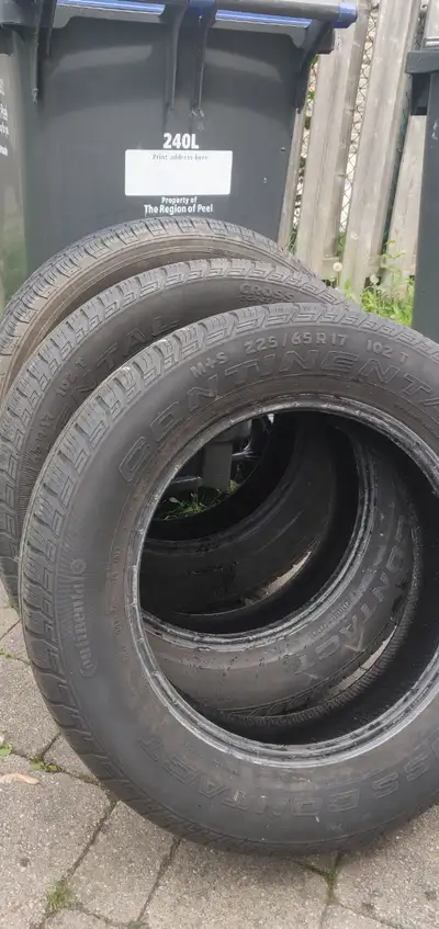 1 Used Tire. 225/65 R17. Yokohama. Used. $40 2x Used Tires. 225/65 R17. Continental. Used. $40 Sold...