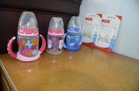 5 x Gobelet et biberons / baby bottles + learning cups