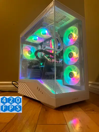 RTX 3080 10GB (Beats 5060 Ti) Ryzen 7 5700X 8 Core RGB PC Win 11, View more