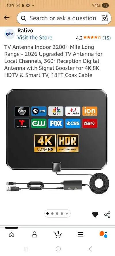 Ralivo TV Antenna, View more