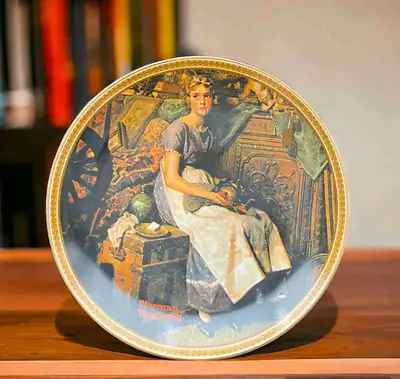 Vintage from 1982 Excellent Preowned Condition Collector Plate - Norman Rockwell Dreaming in the Att...