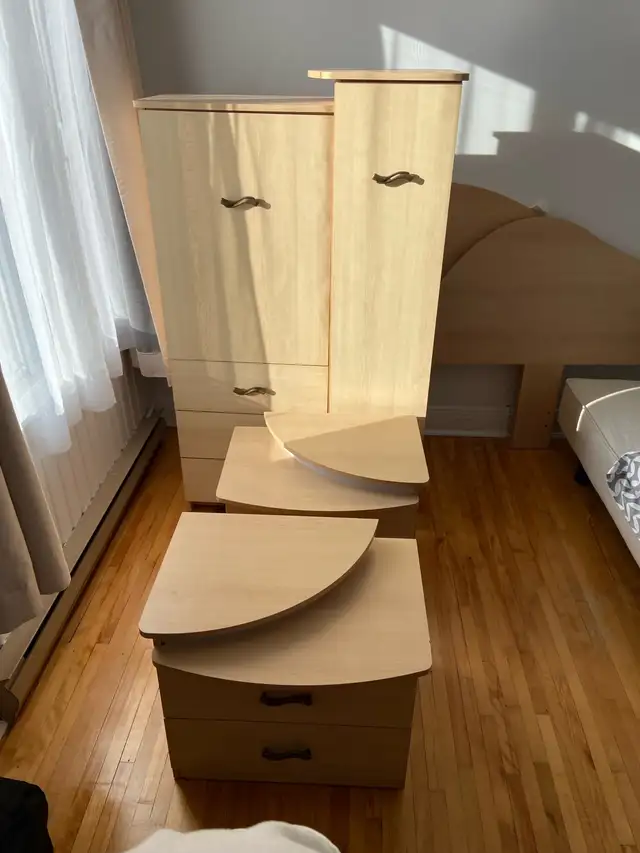 Set de chambre en mélanine blanchie in Beds & Mattresses in City of Montréal - Image 9