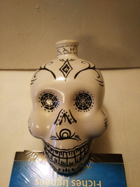 Tequila (EMPTY BOTTLE) Blanco Kah Hand Painted Day of the Dead E
