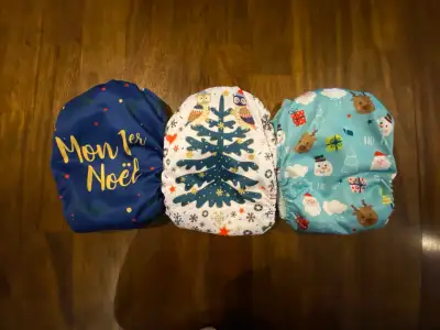 Noël Christmas - 3 - couches lavables/cloth diapers, View more