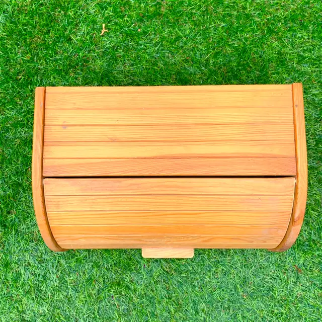 Bread Box Kitchen Storage Countertop Storage Wooden Bread Bin in Kitchen & Dining Wares in Calgary - Image 5