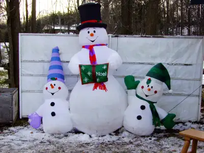 Christmas Lawn Display - Snowman and Friends - Excellent Cond., View more