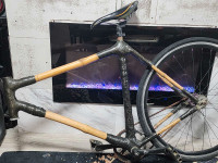 Bamboo carbon fiber road bike frame from bamboo bike studio NYC 