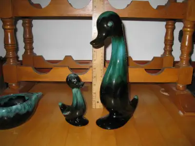 BMP DUCK GREEN DRIP GLAZE ON BLACK, View more