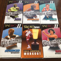 TAEBO ll CARDIO WORKOUT VHS TAPES WITH BILLY BLANKS ( 6set)