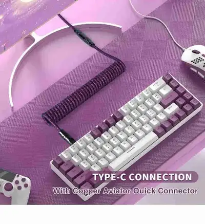 YINDIAO C05 Custom Coiled Cable, Double-Sleeved Aviator Cable wi, View more
