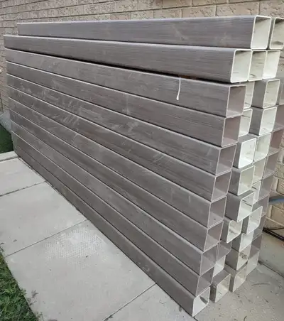 Vinyl Fence Post 107x5x5inColor Timber Blend 58 Pcs, Clay Tan 2, View more