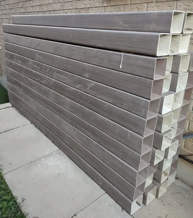 Vinyl Fence Post 107x5x5inColor Timber Blend 58 Pcs, Clay Tan 2 in Decks & Fences in Kitchener / Waterloo - Image 2