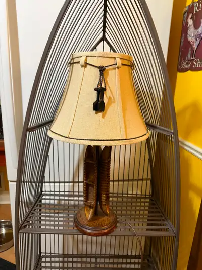 Rustic Wood 3 Canoe Table Lamp Cabin Lake House Cottage Decor, View more