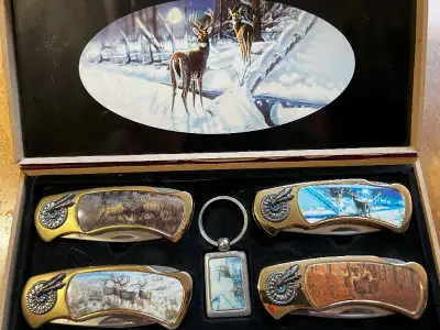 Collector Wilderness Folding Knife Set in Box, View more