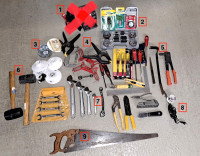 Petits outils - 1 lot 175 $, ou 9 lots vendus séparément