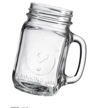 Mason Drinking Jar with Handle