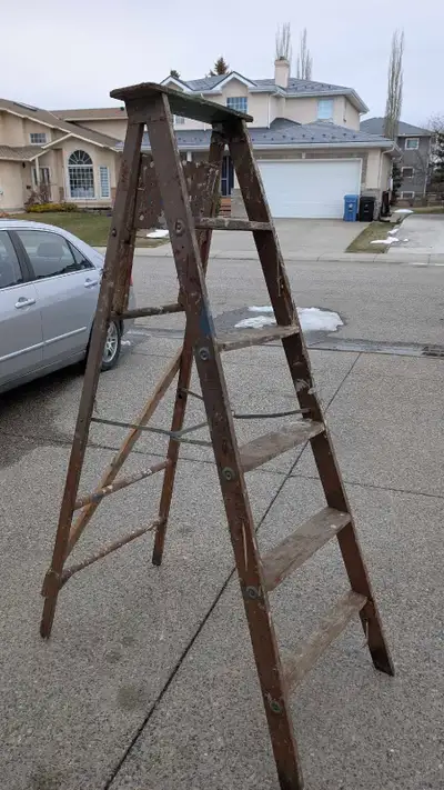 Vintage wooden 67inch Ladder, View more