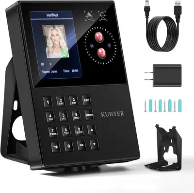 3-in-1 Employee Time Clock with Face, Palm & Password Recognitio, View more