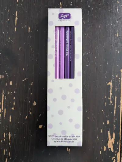 Set of 12 Purdy's Chocolates 2B Pencils - NEW in Box, Never Used, View more