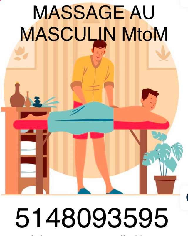 Massage bien être men’s massages reçus assurances 5148093595 dans Services de Massages  à Laval/Rive Nord