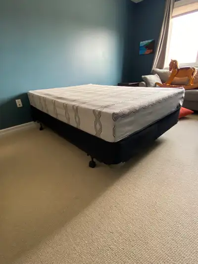 Double Bed Set (Mattress, box spring) & frame !, View more