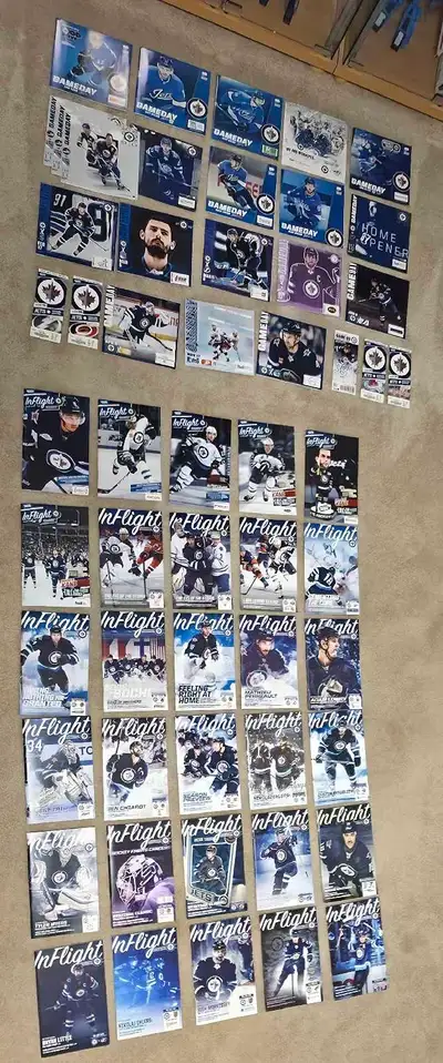 Extensive collection of Winnipeg Jets Gameday programs and InFlight magazines. Collection has over 5...