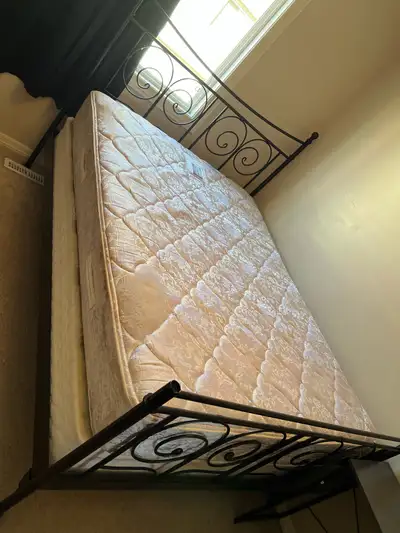 Metal queen bed frame, View more