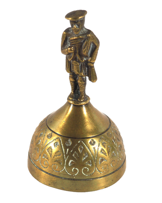 Ornate Brass Bell with European Subject Handle in Arts & Collectibles in St. Albert - Image 4