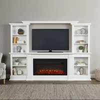 Real FlameMonteVista Electric Media Fireplace In White