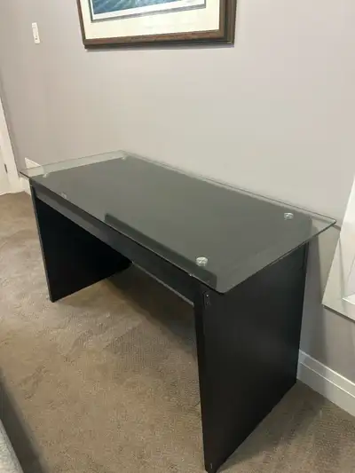 Work glass top desk, View more