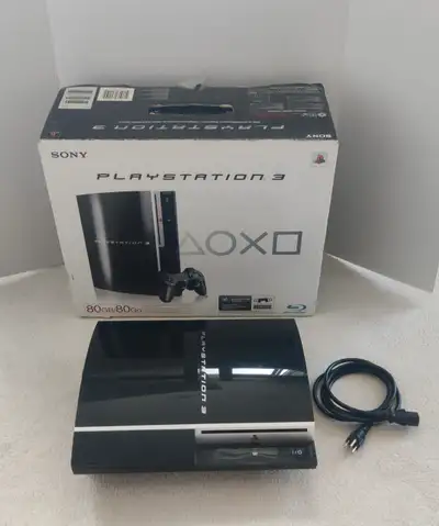 ps3 phat console w box - tested working, View more