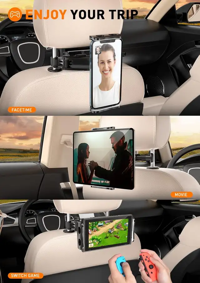 Car Headrest Tablet Mount Holder - Tryone Stretchable Backseat560191163891066884