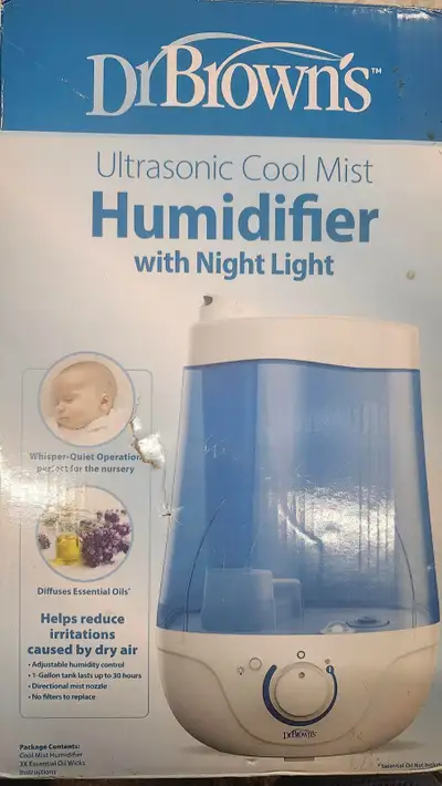 Dr. Brown's Ultrasonic Cool Mist Humidifier with Nightlight, View more