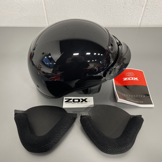 BRAND NEW Motorcycle Shorty Half Helmet - Gloss Black ONLY $45! in Motorcycle Parts & Accessories in Oakville / Halton Region - Image 2