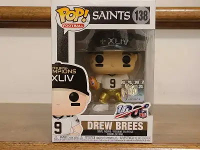 Funko POP! Football: New Orleans Saints - Drew Brees, View more