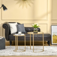 Set of 2 Nesting Coffee Tables with Metal Base, Round Side Table Markham / York Region Toronto (GTA) Preview