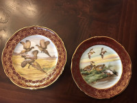 Set of two antique Limoges decorative porcelain.