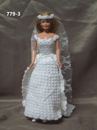 Fashion Doll (Barbie) - Wedding dress - handmade